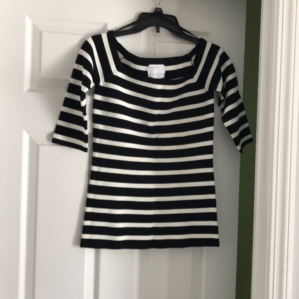R Roy black/white sweater